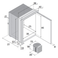 ΨΥΓΕΙΟ 12/24/220V INOX C42LX2 40L